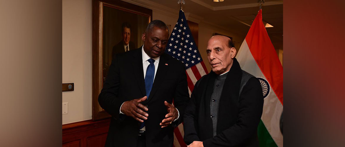  Defence Minister of India Mr. Rajnath Singh met with the US Secretary of Defence Mr. Lloyd Austin at the Pentagon