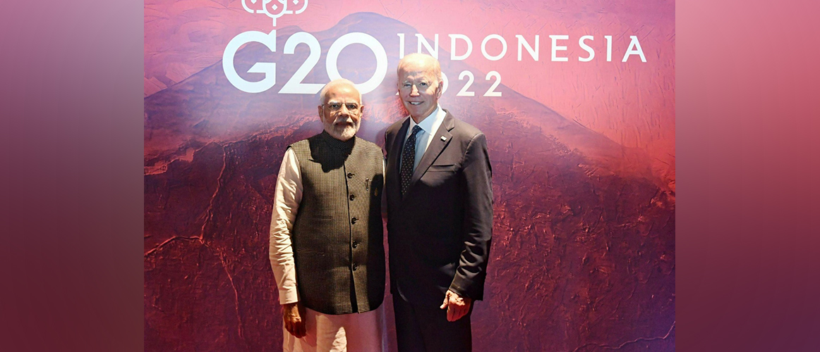  Prime Minister Shri Narendra Modi met President of USA, Mr. Joseph R. Biden on the margins of G-20 Leaders’ Summit in Bali