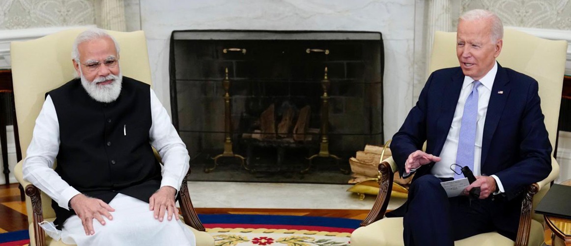  Prime Minister Narendra Modi with United States President Joe Biden at the White House 
